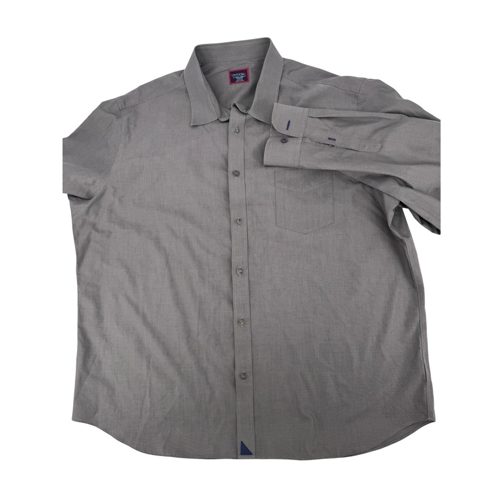 UNTUCKit Shirt Mens XXXL Sangiovese Wrinkle Free Button Down Gray Long Sleeve